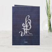 紫色の蝶抽象美術 カード (裏面)