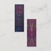紫色の蝶抽象美術 スキニー名刺 (正面/裏面)