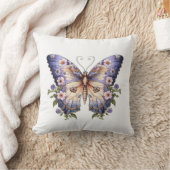 紫色の蝶装飾用クッション クッション (ブランケット)