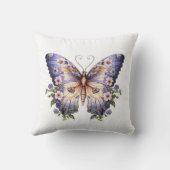 紫色の蝶装飾用クッション クッション (裏面)