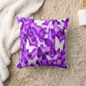 紫色の蝶輝きの迷彩柄のプラシ天の装飾用クッション クッション (ブランケット)