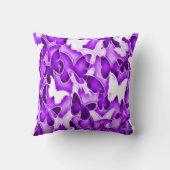 紫色の蝶輝きの迷彩柄のプラシ天の装飾用クッション クッション (裏面)