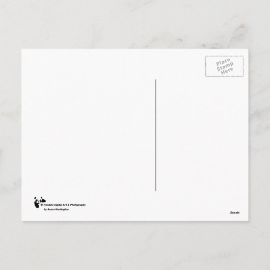 紫色の蝶郵便はがきとのメリークリスマス シーズンポストカード (裏面)