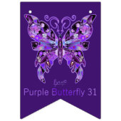 紫色の蝶31バンティングフラグ バンティングフラッグ (第2の旗)