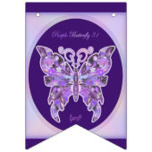 紫色の蝶31バンティングフラグ バンティングフラッグ (第1の旗)