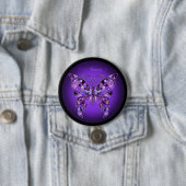 紫色の蝶31ボタン 缶バッジ (インサイチュ)