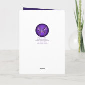 紫色の蝶31誕生日カード カード (裏面)