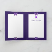 紫色の蝶31誕生日カード カード (内部)