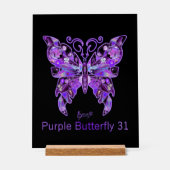 紫色の蝶31 アクリルサイン (正面)
