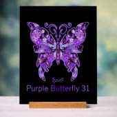紫色の蝶31 アクリルサイン (ニュートラル)