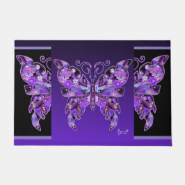 紫色の蝶31 ドアマット