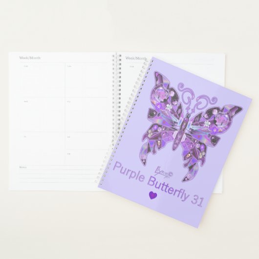 紫色の蝶31 プランナー手帳 (ディスプレー)