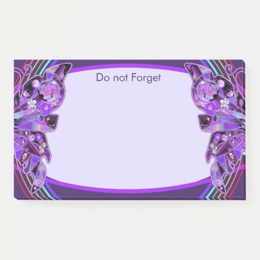 紫色の蝶31 ポストイット (正面)