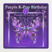 紫色の蝶31 ラベル (デザイン1)