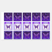 紫色の蝶31 ラベル (シート)