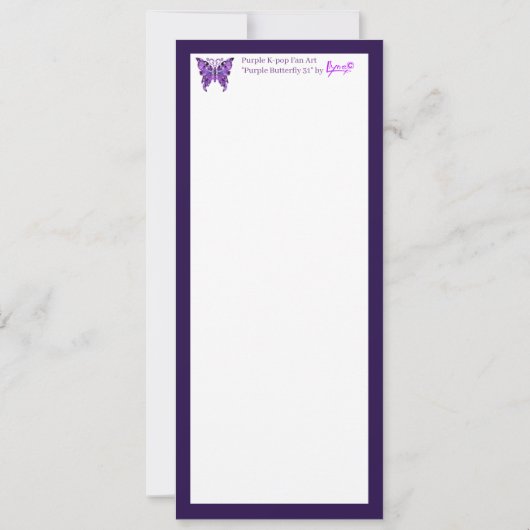 紫色の蝶31 案内状 (裏面)