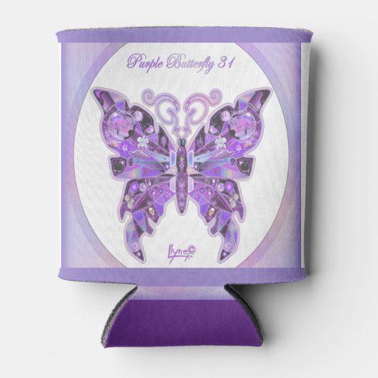 紫色の蝶31 缶クーラー (正面)