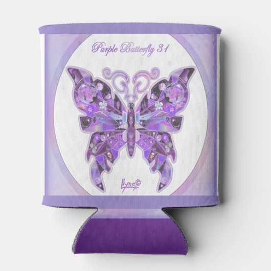 紫色の蝶31 缶クーラー (裏面)