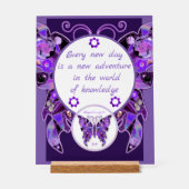 紫色の蝶 アクリルサイン (正面)