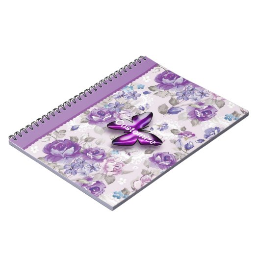 紫色の蝶 ノートブック (左側)