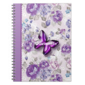 紫色の蝶 ノートブック (正面)