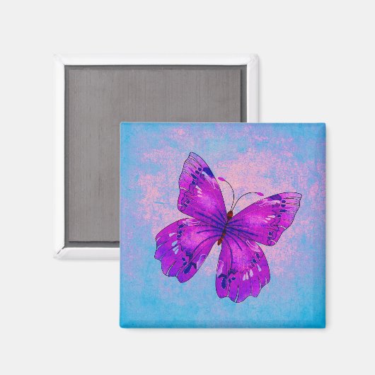 紫色の蝶～ マグネット (正面/裏面)