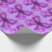 紫色の蝶 ラッピングペーパー (角)