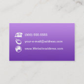 紫色の蝶 名刺 (裏面)