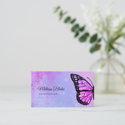紫色の蝶 名刺 (スタンド正面)