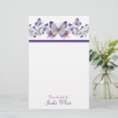 紫色の蝶-机からの…の。 便箋 (スタンド正面)