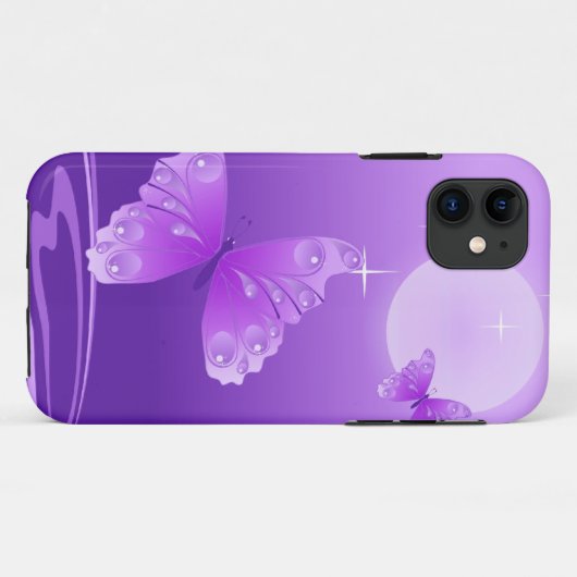 紫色の蝶 Case-Mate iPhoneケース (裏面(横))