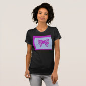 紫色の蝶 Tシャツ (正面フル)