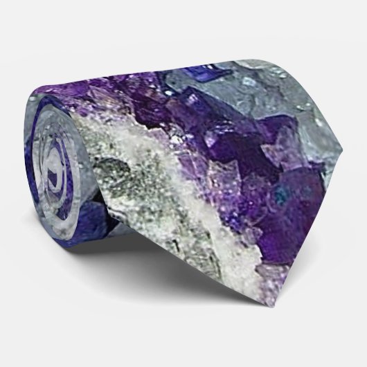 紫色の螢石 ネクタイ (ロール)
