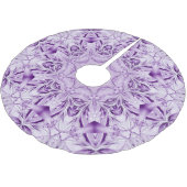 紫色の装飾クリスマスホリデーツリースカート ブラッシュドポリエステルツリースカート (アングル)