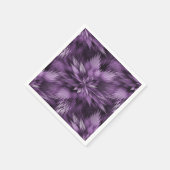 紫色の装飾フローラナプキン スタンダードカクテルナプキン (角)