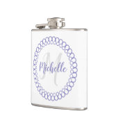 紫色の装飾円モノグラムフラスコ フラスク (左)