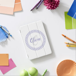 紫色の装飾円モノグラムiPad Miniカバー iPad Miniカバー