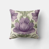 紫色の装飾花のダマスク豪華なテクスチャ クッション (裏面)