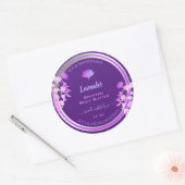 紫色の製品の包装ラベルシルバー ラウンドシール (封筒)