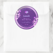 紫色の製品の包装ラベルシルバー ラウンドシール (バッグ)