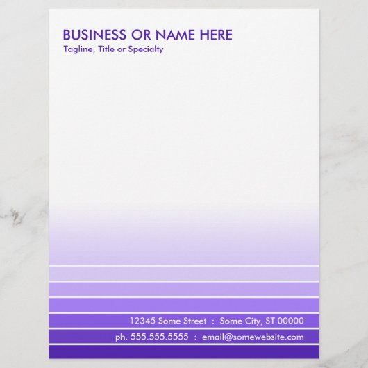 紫色の見本 レターヘッド (正面)