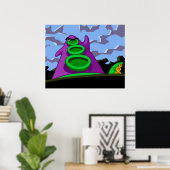 紫色の触手 ポスター (ホームオフィス)