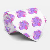 紫色の詰まったな象 ネクタイ (ロール)