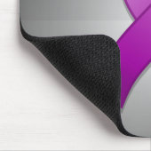 紫色の認識度のリボンのマウスパッド マウスパッド (コーナー)