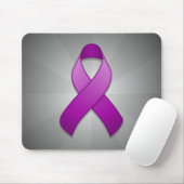 紫色の認識度のリボンのマウスパッド マウスパッド (マウス)