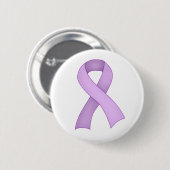 紫色の認識度のリボンボタン0001 缶バッジ (正面&裏面)