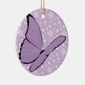 紫色の認識度の蝶 セラミックオーナメント (右)