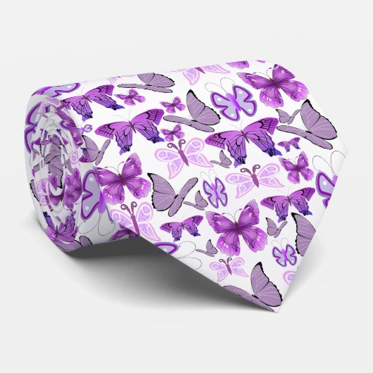 紫色の認識度の蝶 ネクタイ (ロール)