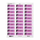 紫色の誕生日パーティータイムジオメトリック住所 シール (フルシート)