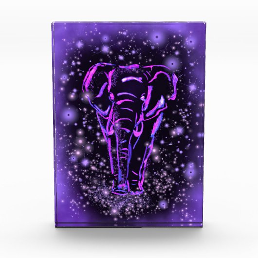 紫色の象のフォトブロック フォトブロック (正面)